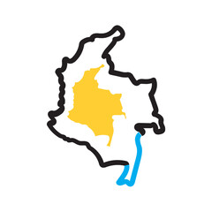 Vector multi color icon for Columbia