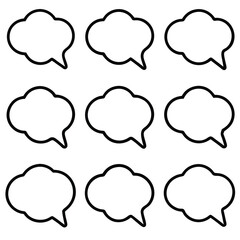 Fototapeta premium Simple speech bubbles