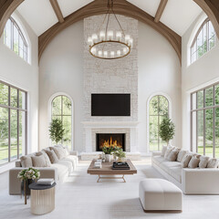 Elegant Modern Living Room with Spacious Design and Natural Light