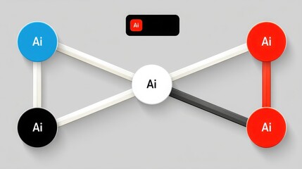 Information Technology Concept. Abstract Representation of Artificial Intelligence Connections and Network Communications in Technology