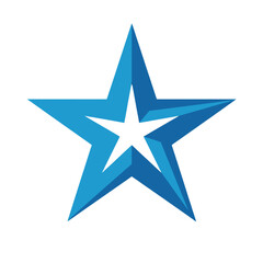 Obraz premium Blue Star Logo