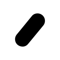Pill silhouette icon vector flat design.