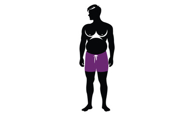 Proud Dad Bod Silhouette Vector 