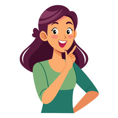 happy woman tells secret by putting palm to mouth 