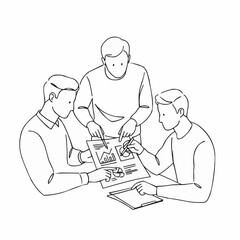 Colleagues brainstorming strategies in a collaborative meeting  