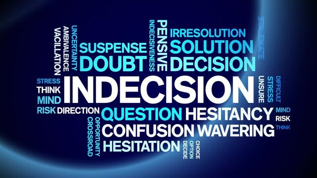 indecision animated word cloud;text design animation tag kinetic typography seamless loop.