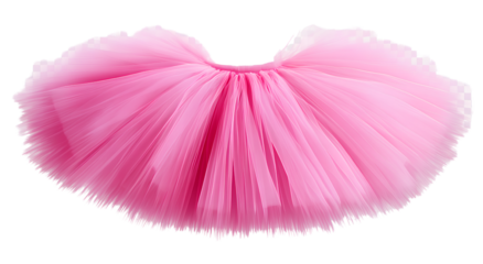 Pink tutu, tulle for cheerleaders on a transparent background, cutout PNG