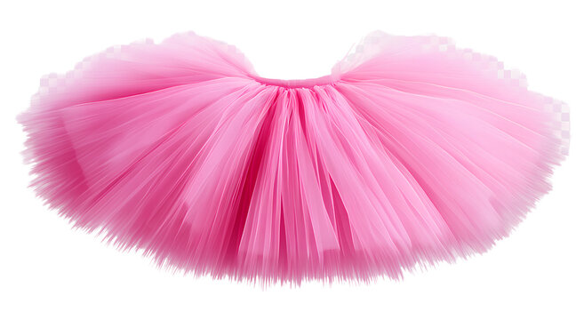  Pink tutu, tulle for cheerleaders on a transparent background, cutout PNG