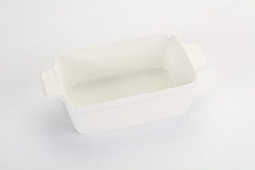 White ceramic empty bowl dishware