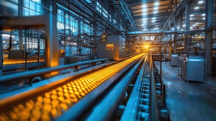 Fototapeta premium Industrial metal production line