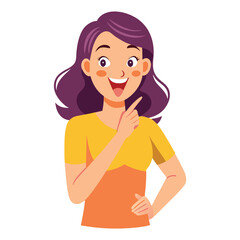 happy woman tells secret by putting palm to mouth 