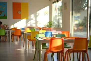 Clean and cozy kids' canteen