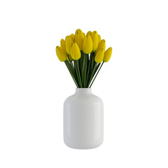 yellow tulips in a vase
