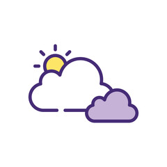 Cloudy Day Icon vector stock illustration