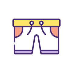 Swim Shorts Icon vector stock illustration