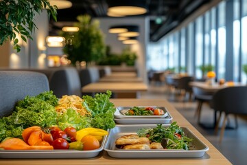 Obraz premium Modern corporate dining area