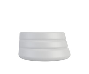 Modern living room decorative ceramic vase isolated on transparent background