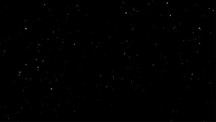 Realistic Snow Falling On Black Background. Vector illustration.