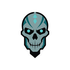 human skull with a skull