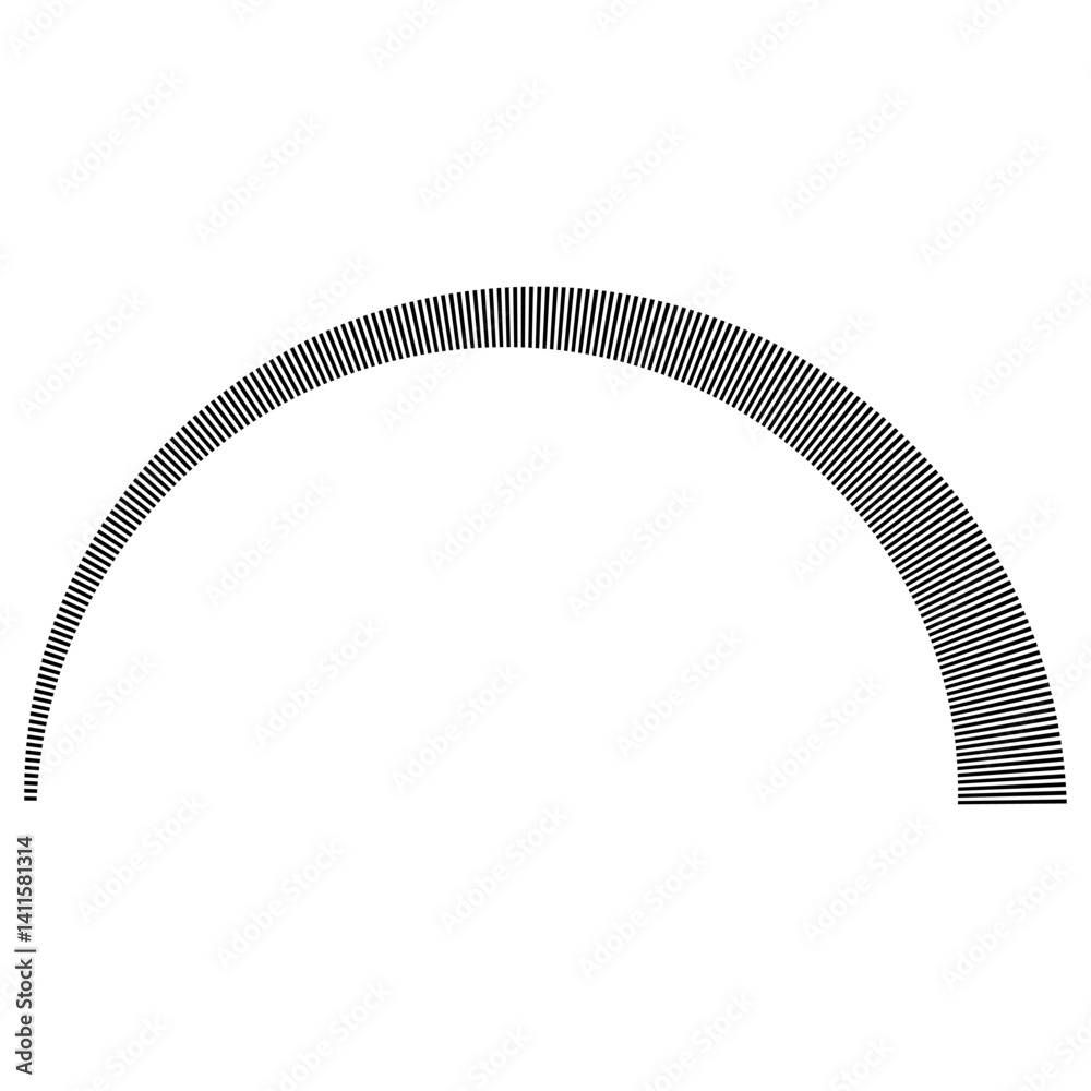 Poster Concentric Arc Lines, Dynamic Movement and Rhythmic Progression