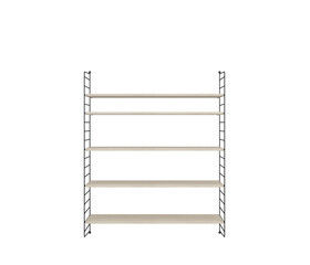 Product display shelves isolated on transparent background