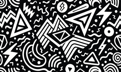 Fototapeta premium Geometric Pattern in Black and White