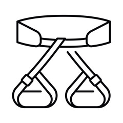 Mountaineering equipment icon vector illustration for outdoor adventure and climbing activities
