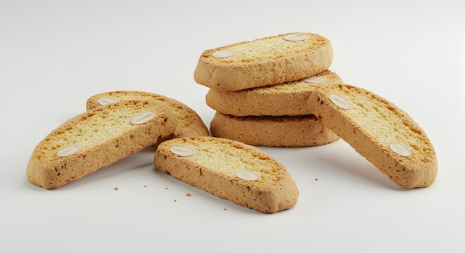 Biscotti cookie white background Biscot