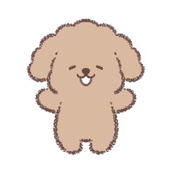 喜ぶトイプードル