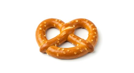 Pretzel cookie isolated on white background