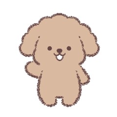 案内するトイプードル