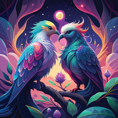 Obraz premium abstract background with birds