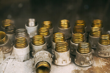Vintage ceramic fuse holders, electrical safety device providing overcurrent protection