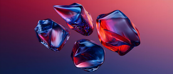 Abstract  iridescent  gems