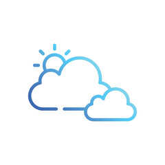 Cloudy Day Icon vector stock illustration