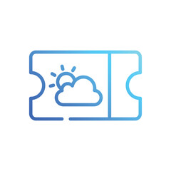 Ticket Icon vector stock illustration