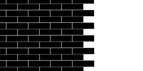 Black brick wall background. Black stone brick wall seamless background. Seamless Texture Pattern of a Brick Wall. Black bricks wall 3d illustration. Brick wall Texture. wall stone texture background. © Mr John