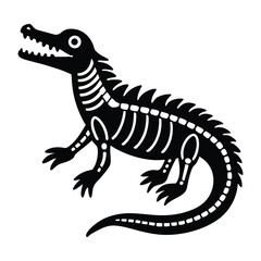 Obraz premium vector illustration of cartoon crocodile