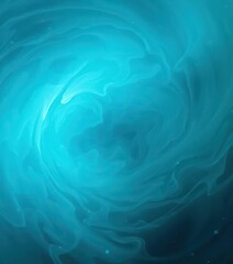 Obraz premium Abstract swirling blue-green nebula texture, ethereal and calming, pastel, galaxy, ocean