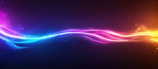 Fototapeta premium Abstract Glowing Lines Colorful Background