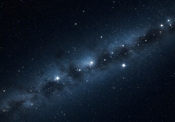 Obraz premium Starry Sky with Glowing Galaxy