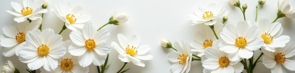 Fototapeta premium Luxurious white floral arrangement, pastel backdrop , high resolution, flower gift, elegant flowers