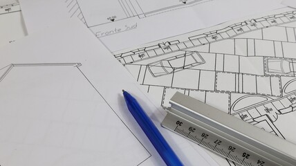 Design of a parking lot in a design studio