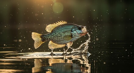Golden Hour Crappie: A Breathtaking Aquatic Portrait