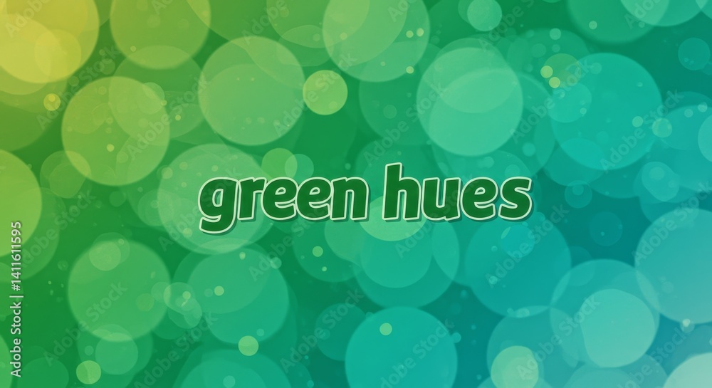 Wall mural green hues background - abstract background featuring various shades of green in a bokeh effect. per