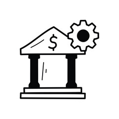 Banking Services icon vector stock illustration