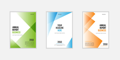 Modern folding ribbon theme book cover template in gradient color. A4 size book cover template for annual report, magazine, booklet, proposal, portfolio, brochure, poster