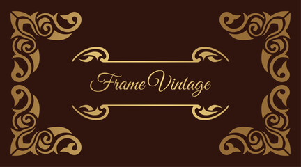 Vintage frame gold floral ornament