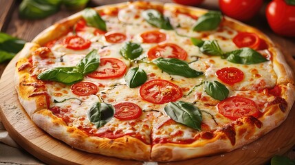 Delicious pizza ready to eat