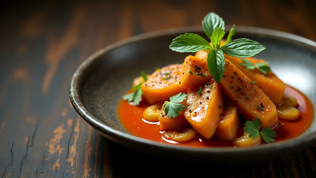 Produce refined Mexican cuisine art imagery that captures vivid plating techniques exquisite dish styling and cultural culinary heritage for upscale promotional campaigns in  Photo Stock  Concept  and